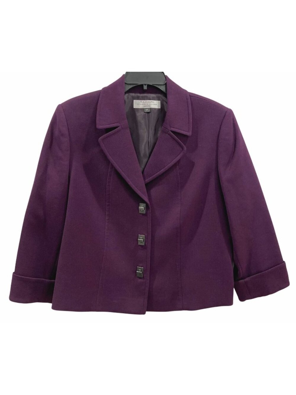 Tahari Single Breasted Blazer 12P Purple Vibrant Evening Feminine Work Office